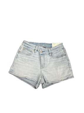 American Eagle Curvy High-Rise Shortie Light Wash Denim Shorts NWT size 6